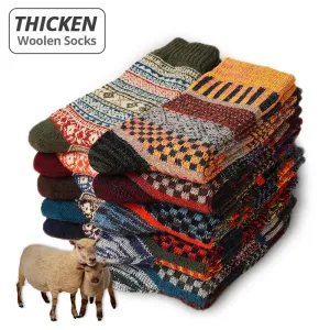 Winter Sheep's Wool Thicken Snow boots Socks (5 Pairs)