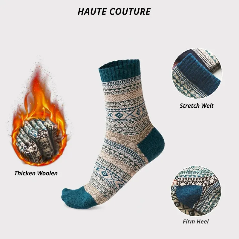 Winter Sheep's Wool Thicken Snow boots Socks (5 Pairs)