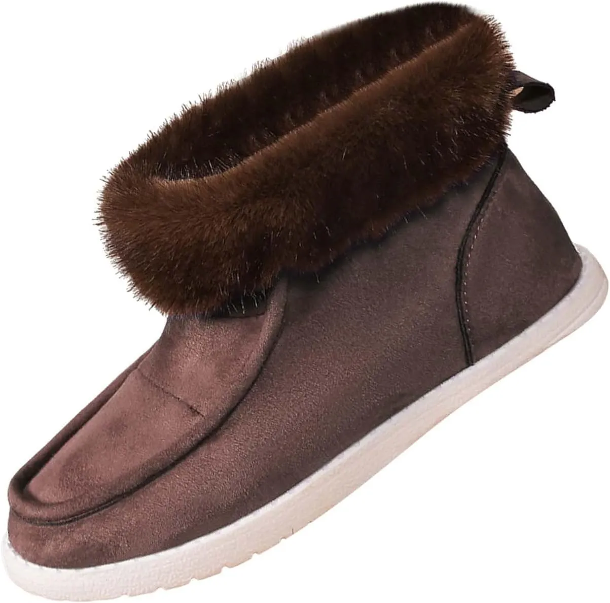 Winter White Boots for Women Size 12 Warm Boots for Men Waterproof Ankle Winter Boots for Women Black Fluffy Boots Womens Winter Boots White of Today