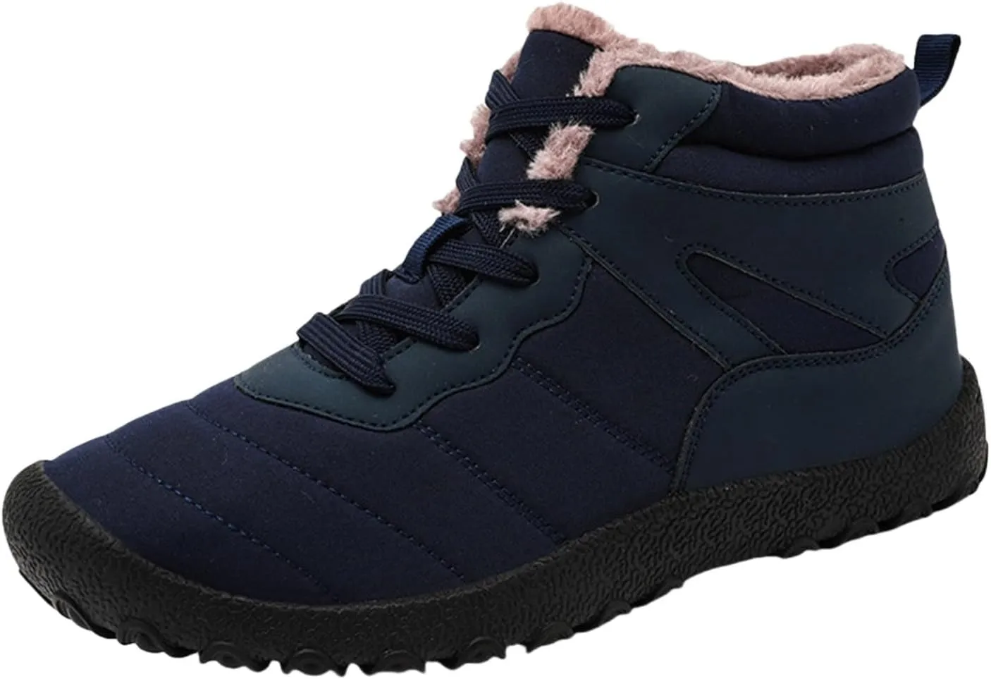 Winter White Boots for Women Size 12 Women's Snow Boots Waterproof White Women Winter Boots Women Waterproof Boots Women Mid Calf Flat Leather Winter Boots Prime of Day Deals