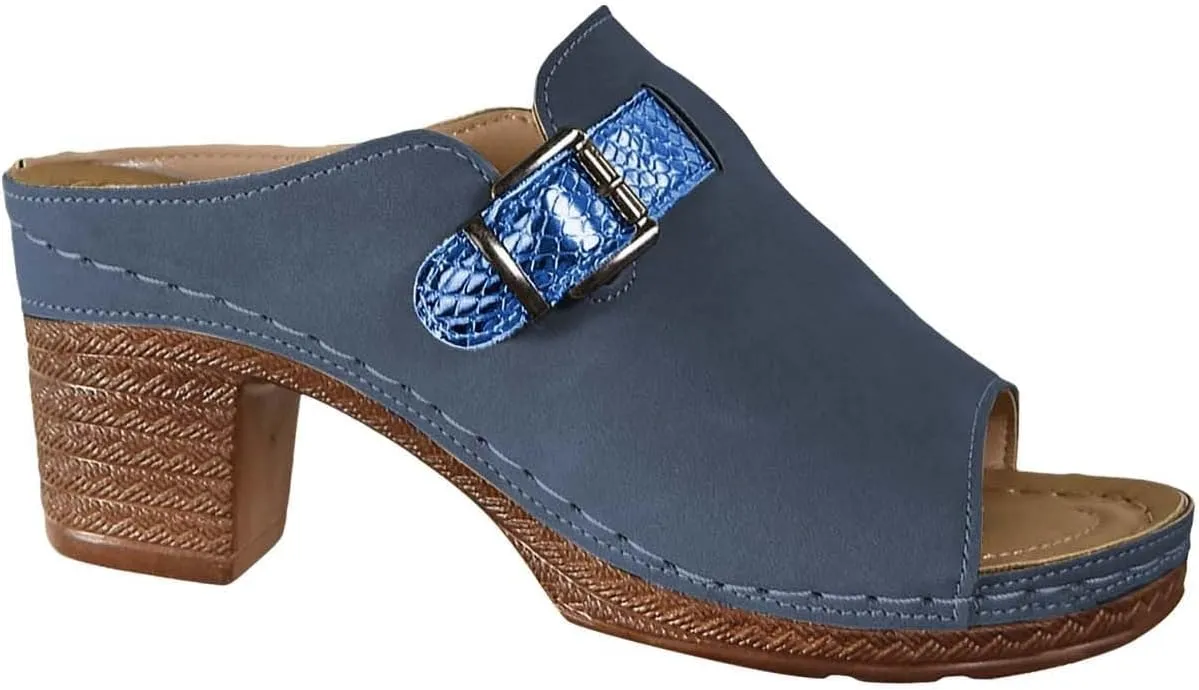 Women Low Chunky Heel Sandals Casual Open Toe Comfortable Dressy Summer Platform Sandal Orthopedic Wedges for Women Arch Support Walking Beach Trendy Slippers Lightweight Outdoor Going Out Slippers