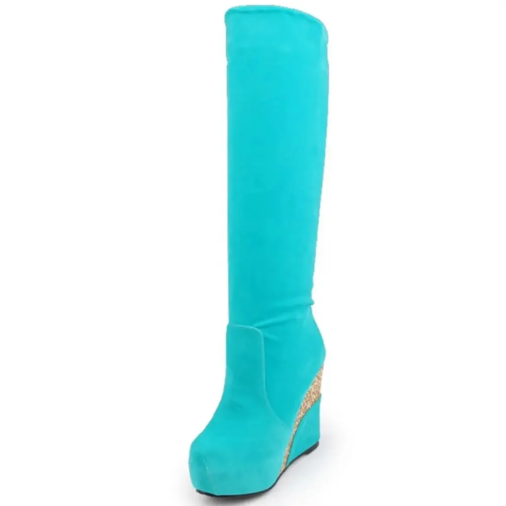 Women Warm Boots Platform High Heels RUSSIAN STYLE