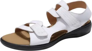 Women's Flat Sandals Leopard Print Double Buckle Strap Sandals for Summer Dress Casual Wide Feet Comfort Thong Summer Non Slip Slip on Outdoor T-Strap Arch Support Water Non size fuzzy H14-Yellow