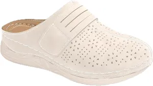 Womens Mules and Clogs Slip On Breathable Casual Walking Shoes Closed Toe Comfortable Flat Mule Shoes Summer Dressy Walking Wedge Clogs Slippers Lightweight Going Out Orthopedic Trendy Footwear