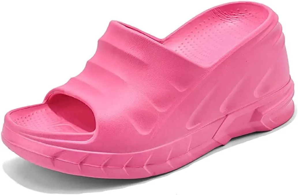 Women's Platform Slope Heel Slippers Slope Heel Orthopedic Sandals Platform Wedge Slippers Cloud Slippers Garden Clogs Hugger Sandals