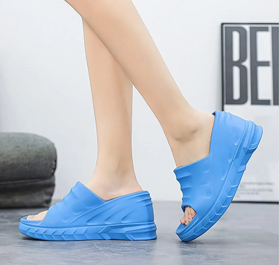 Women's Platform Slope Heel Slippers Slope Heel Orthopedic Sandals Platform Wedge Slippers Cloud Slippers Garden Clogs Hugger Sandals