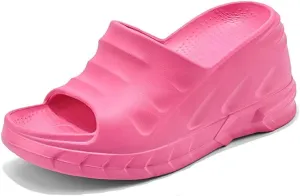 Women's Platform Slope Heel Slippers Slope Heel Orthopedic Sandals Platform Wedge Slippers Cloud Slippers Garden Clogs Hugger Sandals