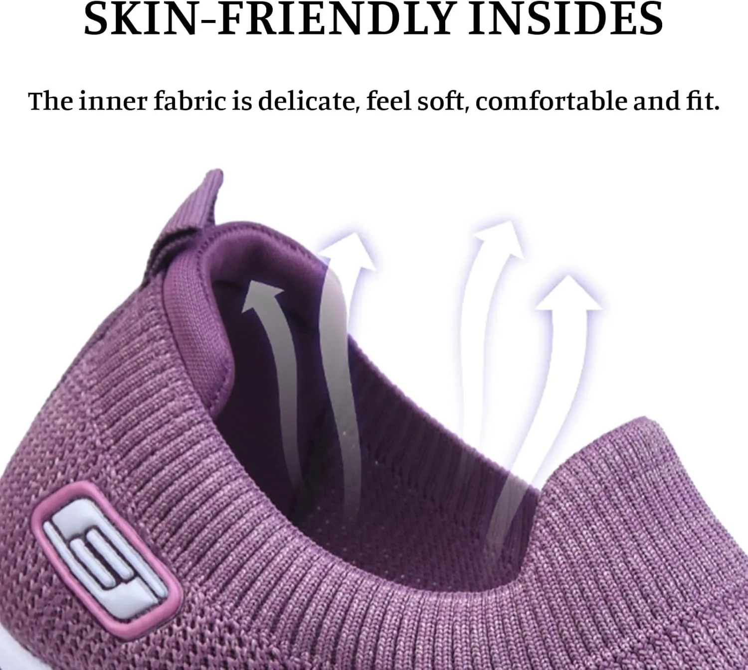 Womens Shoes Free Slip-Ins Relaxed Fit Sport Sneaker Comfortable Soft Sole Slip-On Loafers Tennis Shoes Breathable Fly Woven Mesh Sneakers