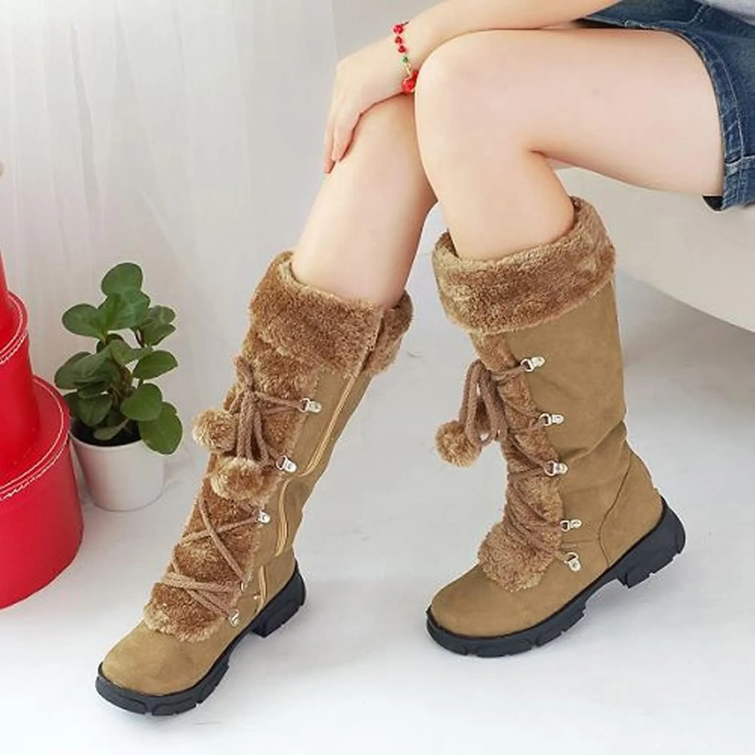 Womens Snowboard Boots Size 8 Lightweight Waterproof Snow Boots Women Wide Width Winter Boots for Women Plus Size Zapatos De Mujer Para Nieve Botas Para El FrO De Mujer