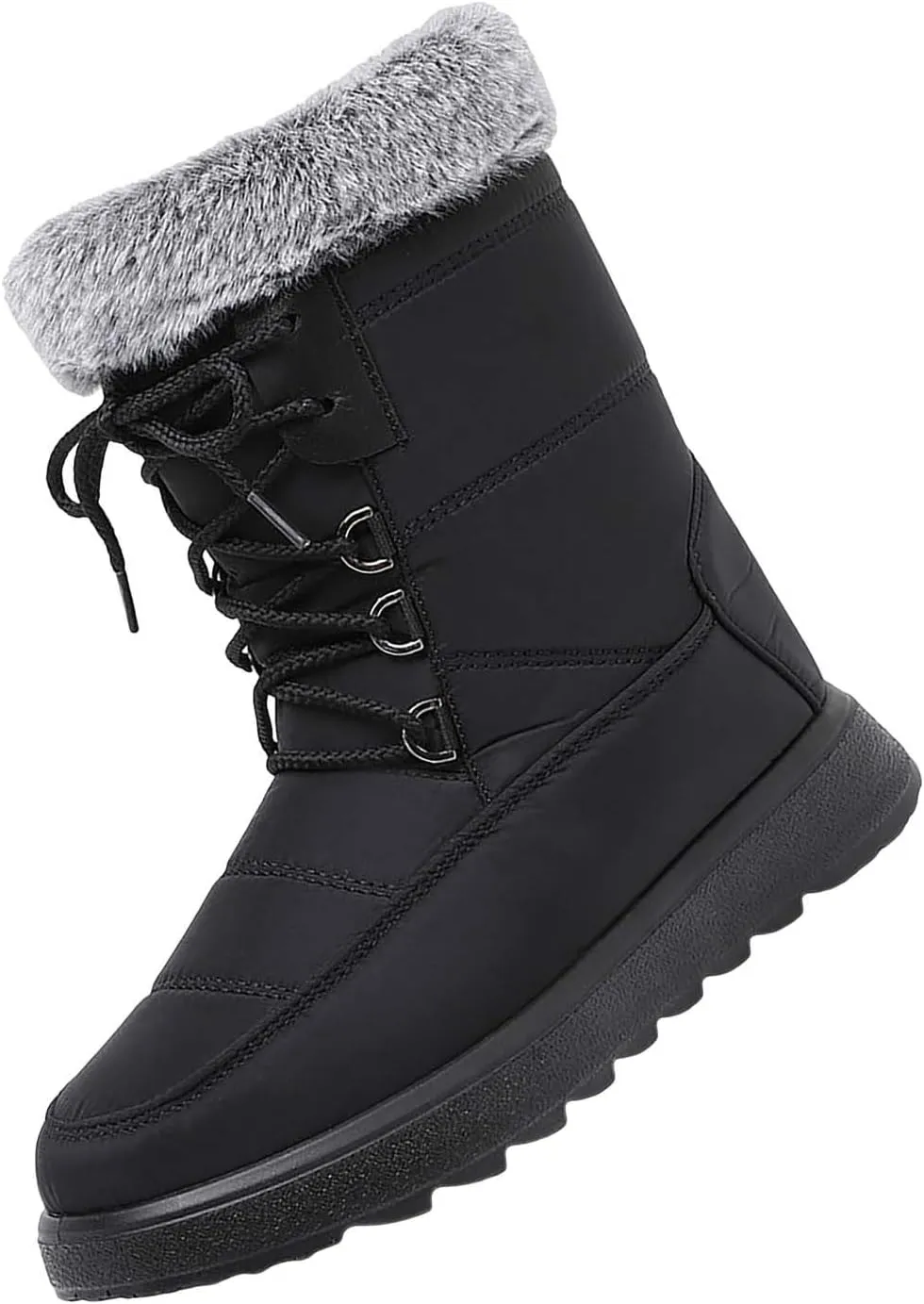 Women's Winter Boots Wide Width Leather Ankle Boots for Women Low Heel for Winter Womens Boots Winter Snow Shoes for Women Snow Boots Women Wide of Today